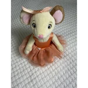 Sababa Toys 2005 Angelina Ballerina Friend Poseable Plush in Orange Tutu Outfit